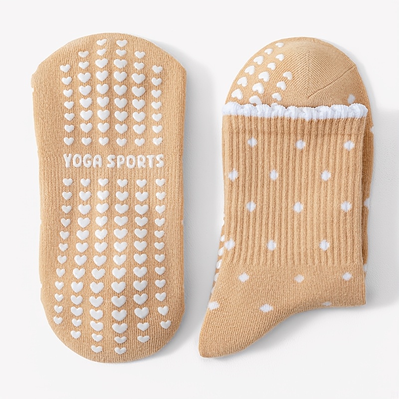 Women's brown yoga socks, whit - огляд і ціна Medias Para Pilates Y Yoga